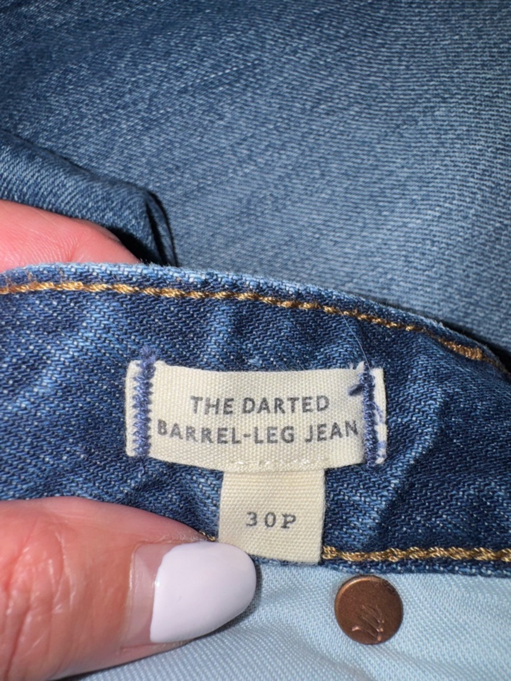 Madewell The Darted Barrel Leg Jean Sz 30P - Picture 13 of 13
